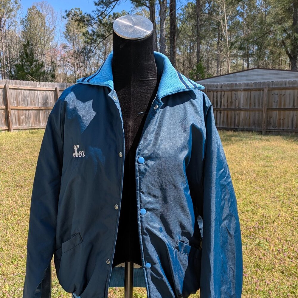 Vintage Blue "Ken" Holloway Varsity Style Jacket XL